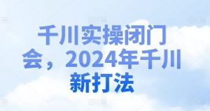 千川实操闭门会，2024年千川新打法-大象聊项目