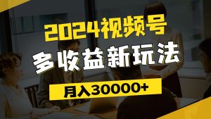 （11905期）2024视频号多收益新玩法，每天5分钟，月入3w+，新手小白都能简单上手-大象聊项目