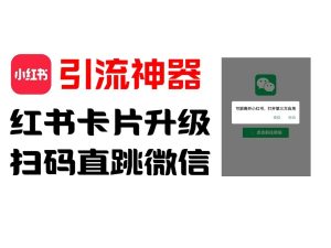 全网首发，小红书直跳微信卡片制作教程，无限制作可转卖，外面一张卖99【揭秘】-大象聊项目