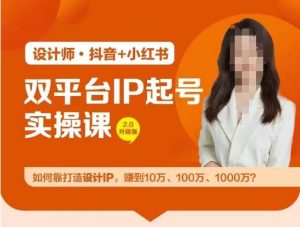双平台IP起号实操营，教你如何靠打造设计IP，赚到10万、100万、1000万?-大象聊项目