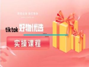 tiktok好物优选实操课程，好物分享操作技巧-大象聊项目