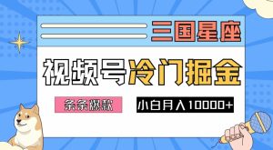 2024视频号三国冷门赛道掘金，条条视频爆款，操作简单轻松上手，新手小白也能月入1w-大象聊项目