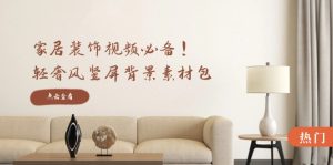 家居装饰视频必备!轻奢风竖屏背景素材包,含清晰、中间虚化、全屏虚化-大象聊项目