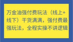 万金油强付费玩法（线上+线下）干货满满，强付费最强玩法，全程实操不讲逻辑-大象聊项目