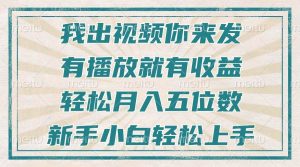 （13667期）不剪辑不直播不露脸，有播放就有收益，轻松月入五位数，新手小白轻松上手-大象聊项目