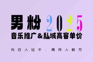 2025年，接着续写“男粉+私域”的辉煌，大展全新玩法的风采，日入1k+轻轻松松-大象聊项目