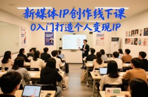 新媒体IP创作线下课，0入门打造个人变现IP-大象聊项目