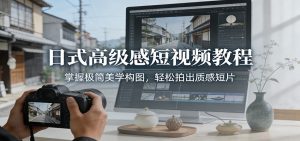 日式高级感短视频教程：掌握极简美学构图，轻松拍出质感短片-大象聊项目