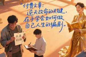 付费文章：逆天改命的关键，在于学会如何做自己人生的编剧-大象聊项目