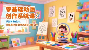 零基础动画创作系统课：从剧本到成片，掌握原创短视频动画全流程制作-大象聊项目