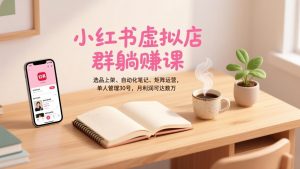 小红书虚拟店群躺赚课,选品上架、自动化笔记、矩阵运营,单人管理30号,月利润可达数万-大象聊项目