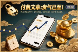 付费文章：贵气已至！用最朴素直白的文字，让你清楚知道，该如何接住这一次时代的泼天富贵-大象聊项目