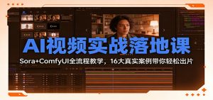 AI视频实战落地课:Sora+ComfyUI全流程教学,16大真实案例带你轻松出片-大象聊项目
