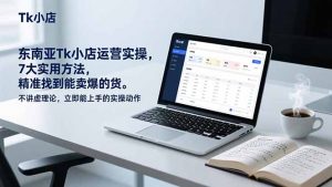 东南亚Tk小店运营实操，7大实用方法，精准找到能卖爆的货。不讲虚理论，立即能上手的实操动作-大象聊项目