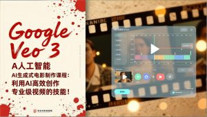 Google Veo 3人工智能AI生成式电影制作课程：利用AI高效创作专业级视频的技能！-大象聊项目
