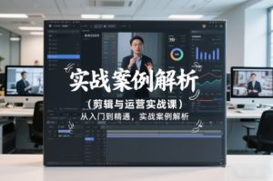 剪辑与运营实战课，从入门到精通，实战案例解析(更新2026)-大象聊项目