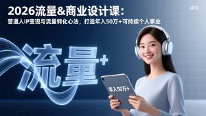 2026流量&商业设计课：普通人IP变现与流量转化心法，打造年入50万+可持续个人事业-大象聊项目