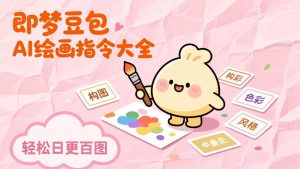 即梦豆包AI绘画指令大全：海量关键词库一键复制，出图效率提升10倍，轻松日更百图-大象聊项目