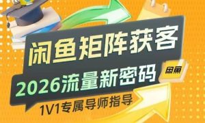 闲鱼矩阵获客，2026流量新密码，只要闲鱼还在，你的行业就有无限精准的客源-大象聊项目