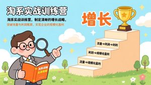 淘系实战训练营，制定清晰的增长战略，突破流量与利润瓶颈，实现企业的规模化盈利-大象聊项目