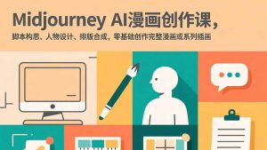 Midjourney AI漫画创作课，脚本构思、人物设计、排版合成，零基础创作完整漫画或系列插画-大象聊项目