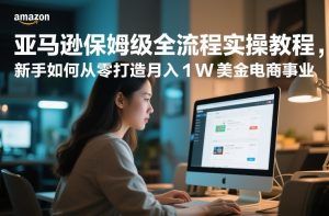 亚马逊保姆级全流程实操教程，新手如何从零打造月入1W美金电商事业-大象聊项目