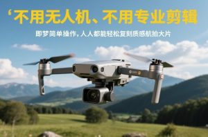 不用无人机、不用专业剪辑，即梦简单操作，人人都能轻松复刻质感航拍大片-大象聊项目