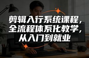 剪辑入行系统课程，全流程体系化教学，从入门到就业-大象聊项目