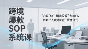 跨境爆款SOP系统课，“内容飞轮+精准投放”为核心，拆解“人×货×场”黄金公式-大象聊项目