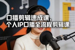 口播剪辑速成课，个人IP口播全流程剪辑课-大象聊项目