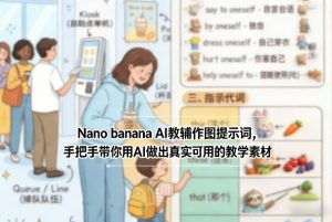 Nano banana AI教辅作图提示词，手把手带你用AI做出真实可用的教学素材-大象聊项目