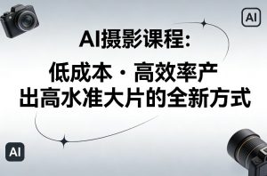 AI摄影课程，低成本高效率产出高水准大片的全新方式-大象聊项目
