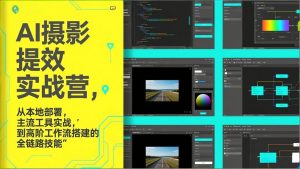 AI+摄影提效实战营,从本地部署,主流工具实战,到高阶工作流搭建的全链路技能-大象聊项目