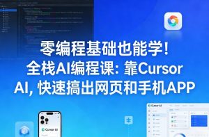 零编程基础也能学!全栈AI编程课:靠Cursor AI,快速搞出网页和手机APP-大象聊项目