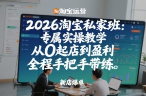 2026淘宝私家班:专属实操教学,从0起店到盈利,全程手把手带练(更新)-大象聊项目