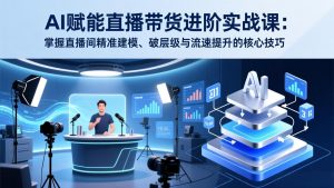 AI赋能直播带货进阶实战课:掌握直播间精准建模、破层级与流速提升的核心技巧-大象聊项目