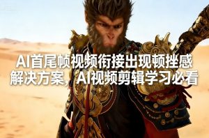 AI首尾帧视频衔接出现顿挫感解决方案，AI视频剪辑学习必看-大象聊项目