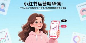 小红书运营精华课-更新:平台认知/广告投放/账户设置,快速掌握精准获客与变现-大象聊项目