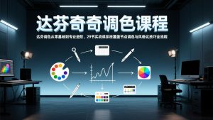 达芬奇调色从零基础到专业进阶，29节实战课系统覆盖节点调色与风格化技巧全流程-大象聊项目