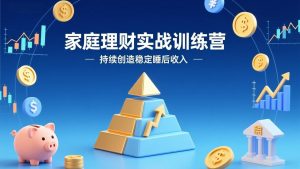 家庭理财实战训练营：从0到1建体系，三阶进阶层层递进，助你持续创造稳定睡后收入-大象聊项目