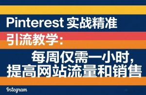 Pinterest实战精准引流教学：每周仅需一小时，提高网站流量和销售-大象聊项目