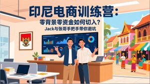 印尼电商训练营：零背景零资金如何切入？Jack与张哥手把手带你避坑-大象聊项目