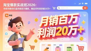 淘宝爆款实战班-2026年3月更新：手把手教你打造月销百万爆款，稳定月利润突破20万+-大象聊项目