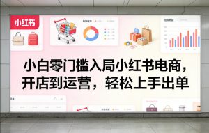小白零门槛入局小红书电商,开店到运营,轻松上手出单-大象聊项目