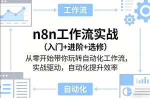 n8n工作流实战(入门+进阶+选修)从零开始带你玩转自动化工作流，实战驱动，自动化提升效率-大象聊项目