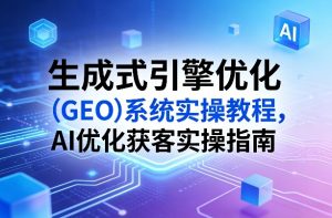 生成式引擎优化(GEO)系统实操教程，AI优化获客实操指南-大象聊项目