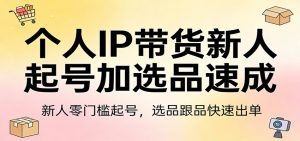 个人IP带货新人起号加选品速成：新人零门槛起号，选品跟品快速出单-大象聊项目