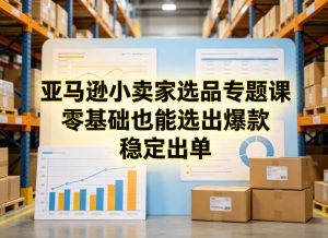 亚马逊小卖家选品专题课，零基础也能选出爆款，稳定出单-大象聊项目