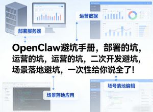 OpenClaw小龙虾避坑手册，部署的坑，运营的坑，二次开发避坑，场景落地避坑，一次性给你说全了！-大象聊项目