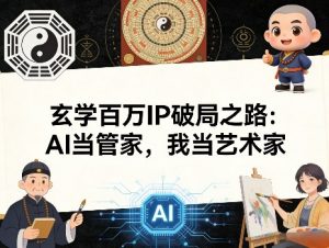 玄学百万IP破局之路：AI当管家，我当艺术家-大象聊项目